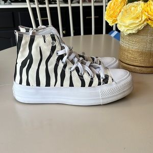 Custom zebra print converse